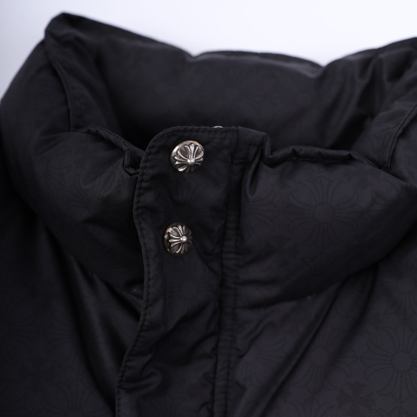 CHROME HEARTS BLACK PLUS MONOGRAM DOWN PUFFER JACKET