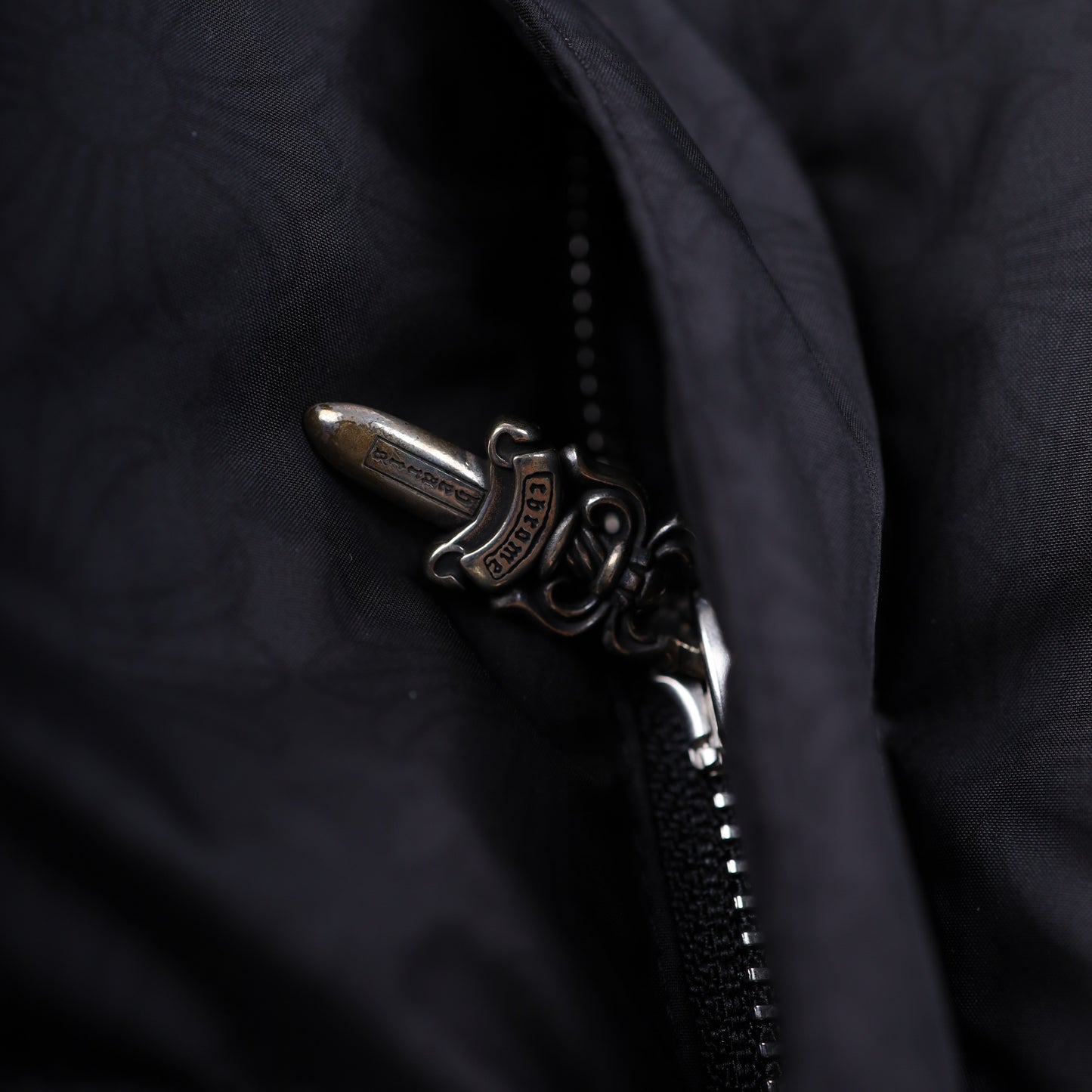 CHROME HEARTS BLACK PLUS MONOGRAM DOWN PUFFER JACKET