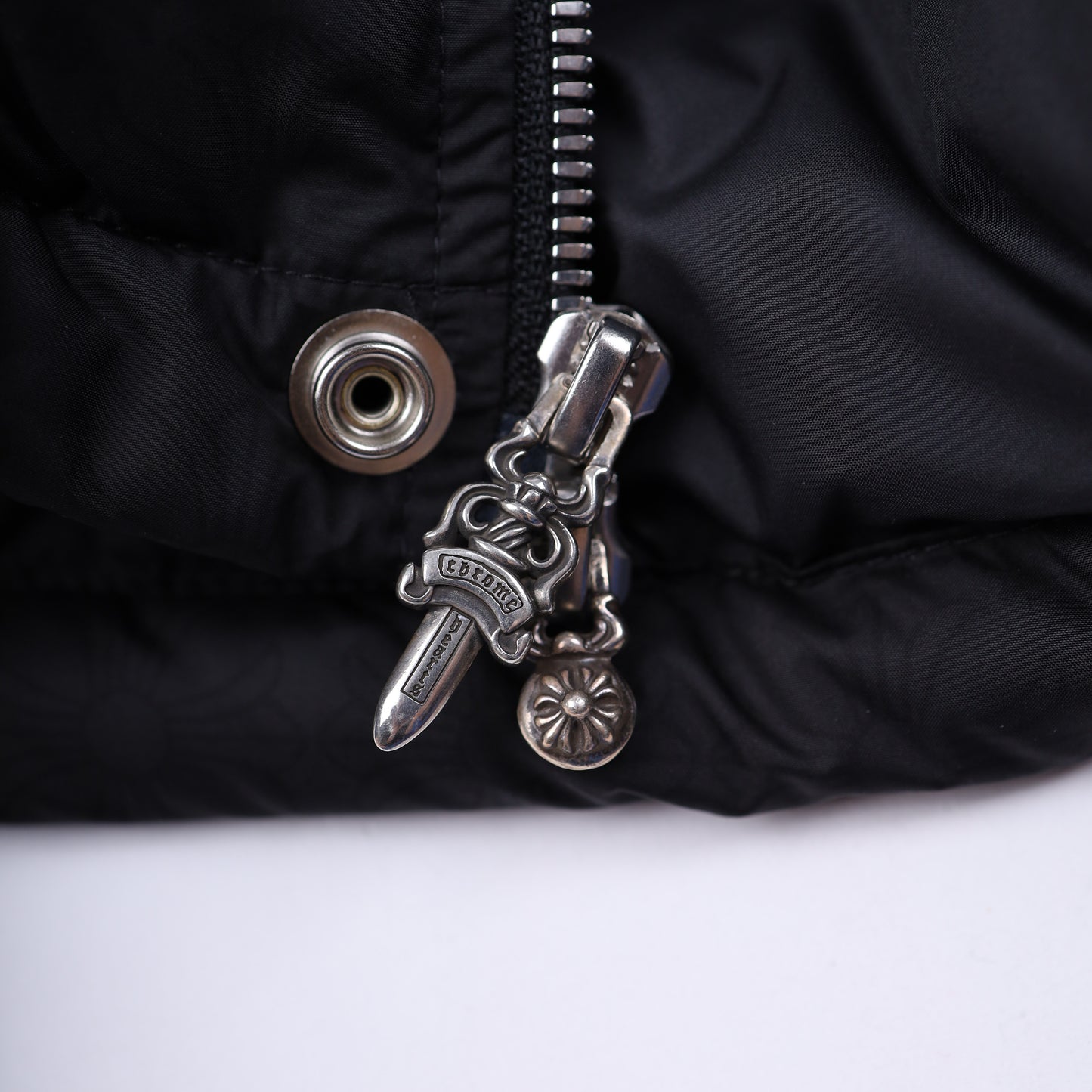 CHROME HEARTS BLACK PLUS MONOGRAM DOWN PUFFER JACKET