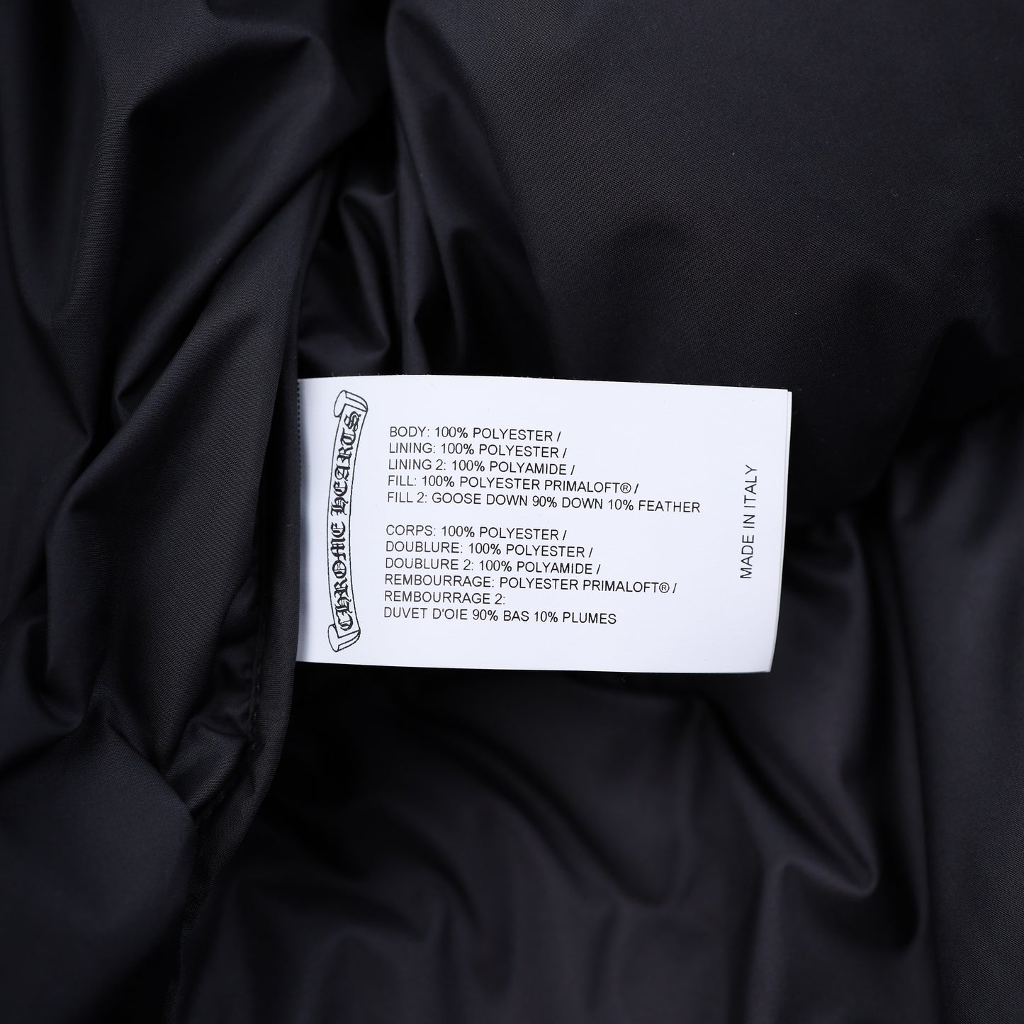 CHROME HEARTS BLACK PLUS MONOGRAM DOWN PUFFER JACKET