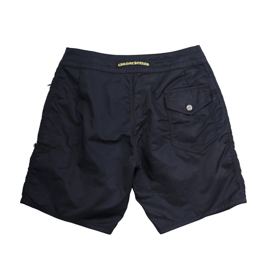 CHROME HEARTS BLACK BOARD SHORTS WITH CH PATCH 34