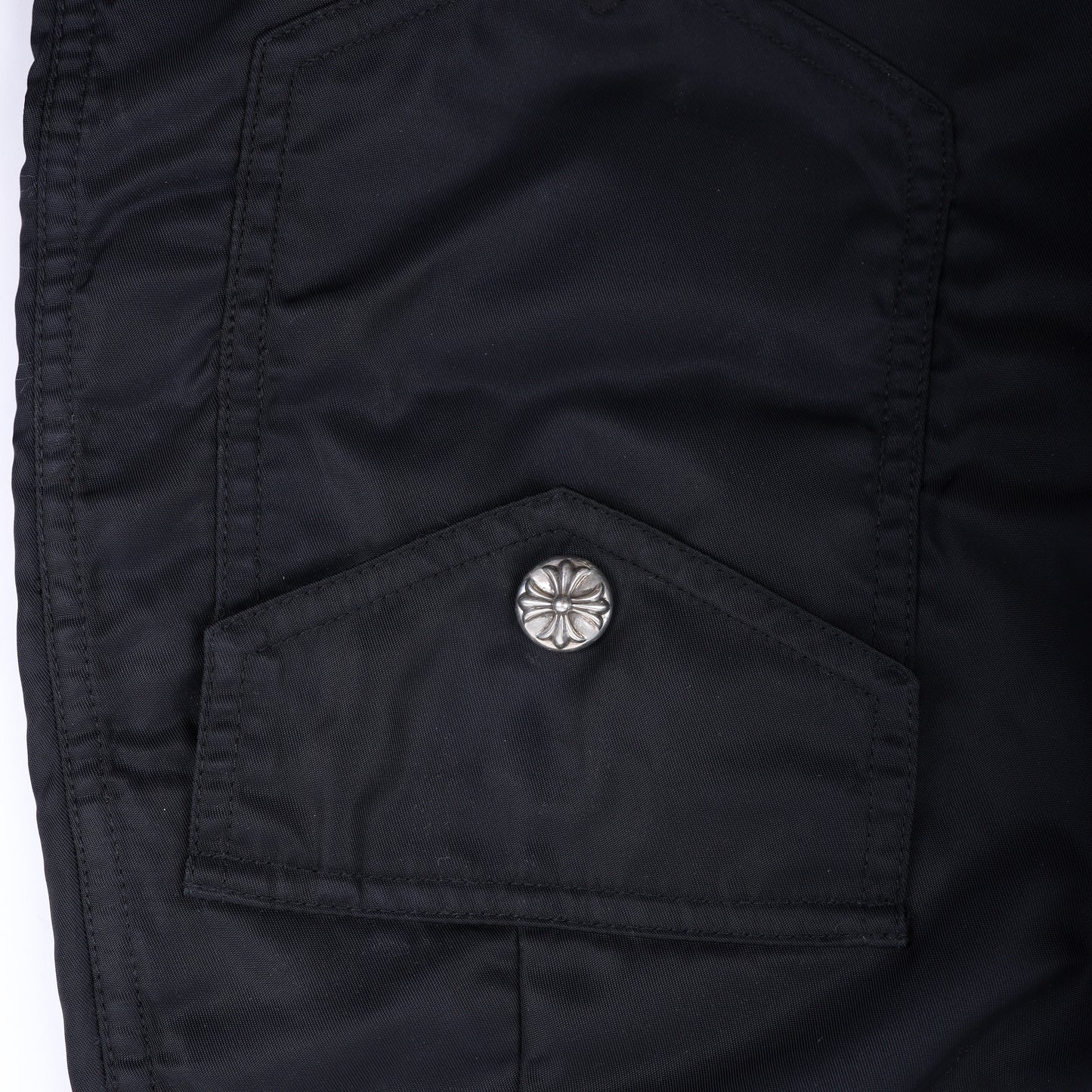 CHROME HEARTS BLACK BOARD SHORTS WITH CH PATCH 34