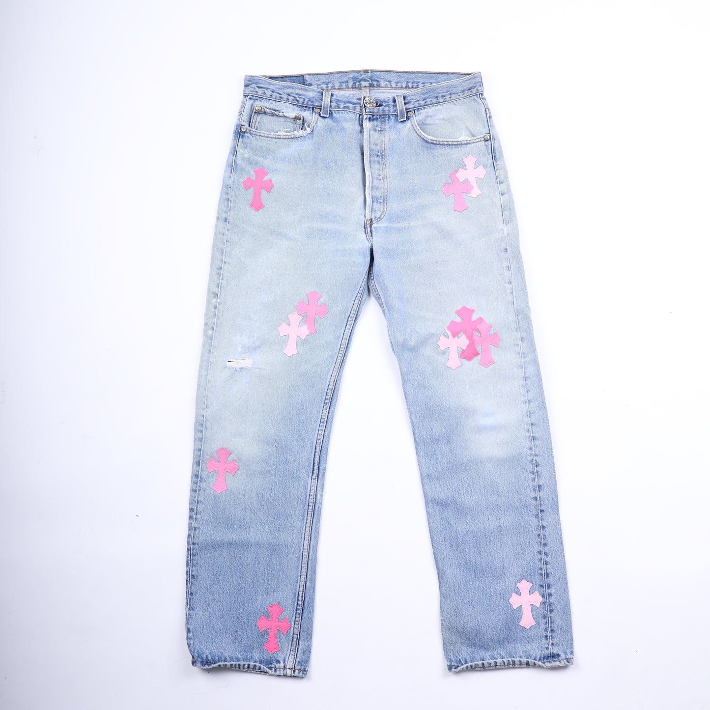 PINK CROSS PATCH 501 LEVI'S DENIM