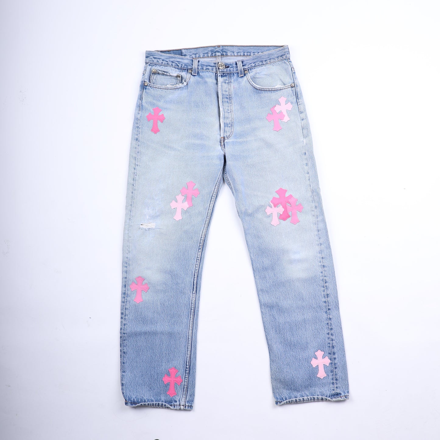 PINK CROSS PATCH 501 LEVI'S DENIM