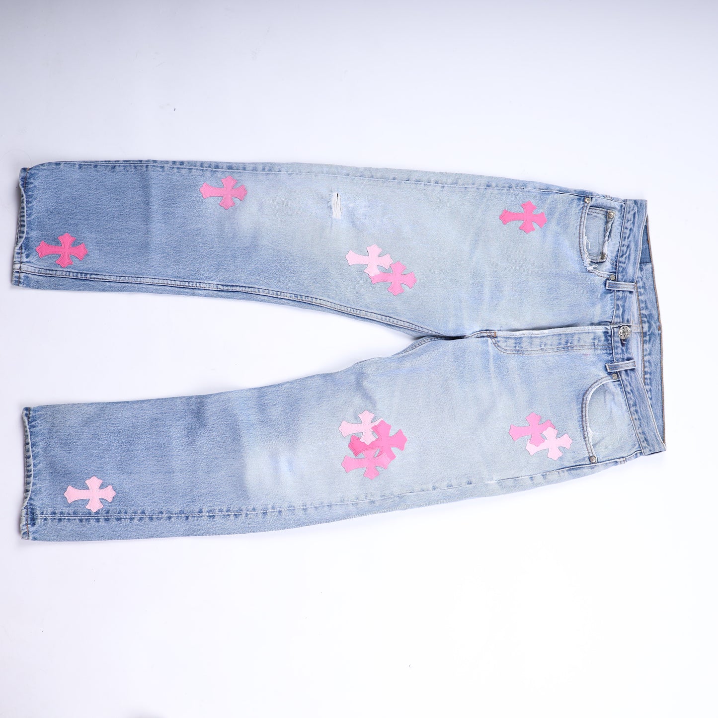 PINK CROSS PATCH 501 LEVI'S DENIM