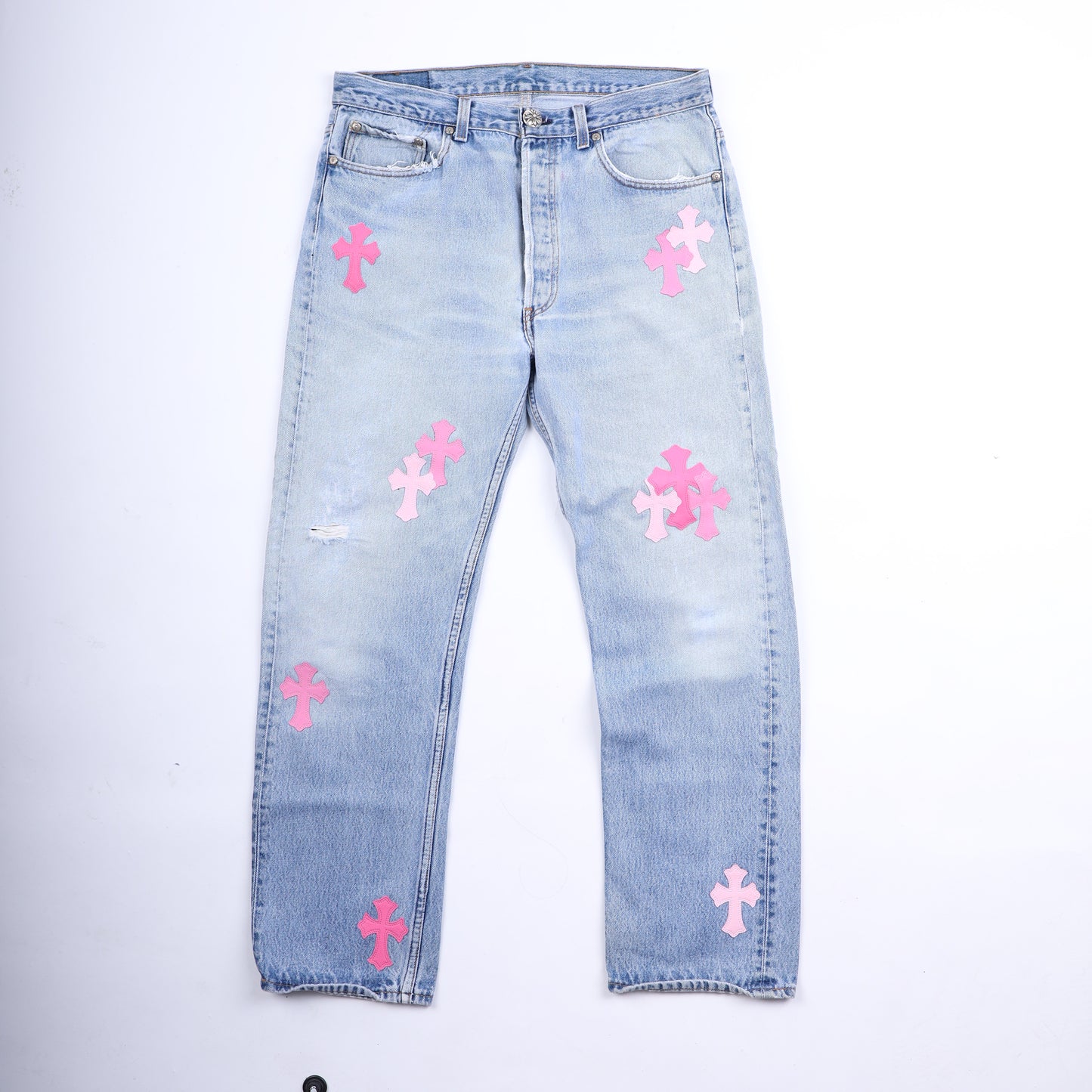 PINK CROSS PATCH 501 LEVI'S DENIM