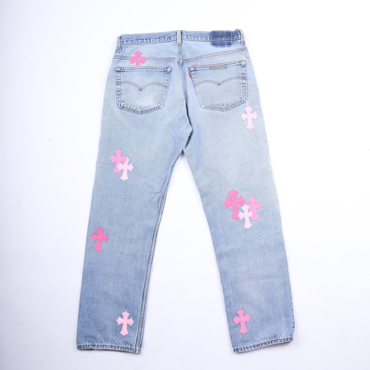 PINK CROSS PATCH 501 LEVI'S DENIM