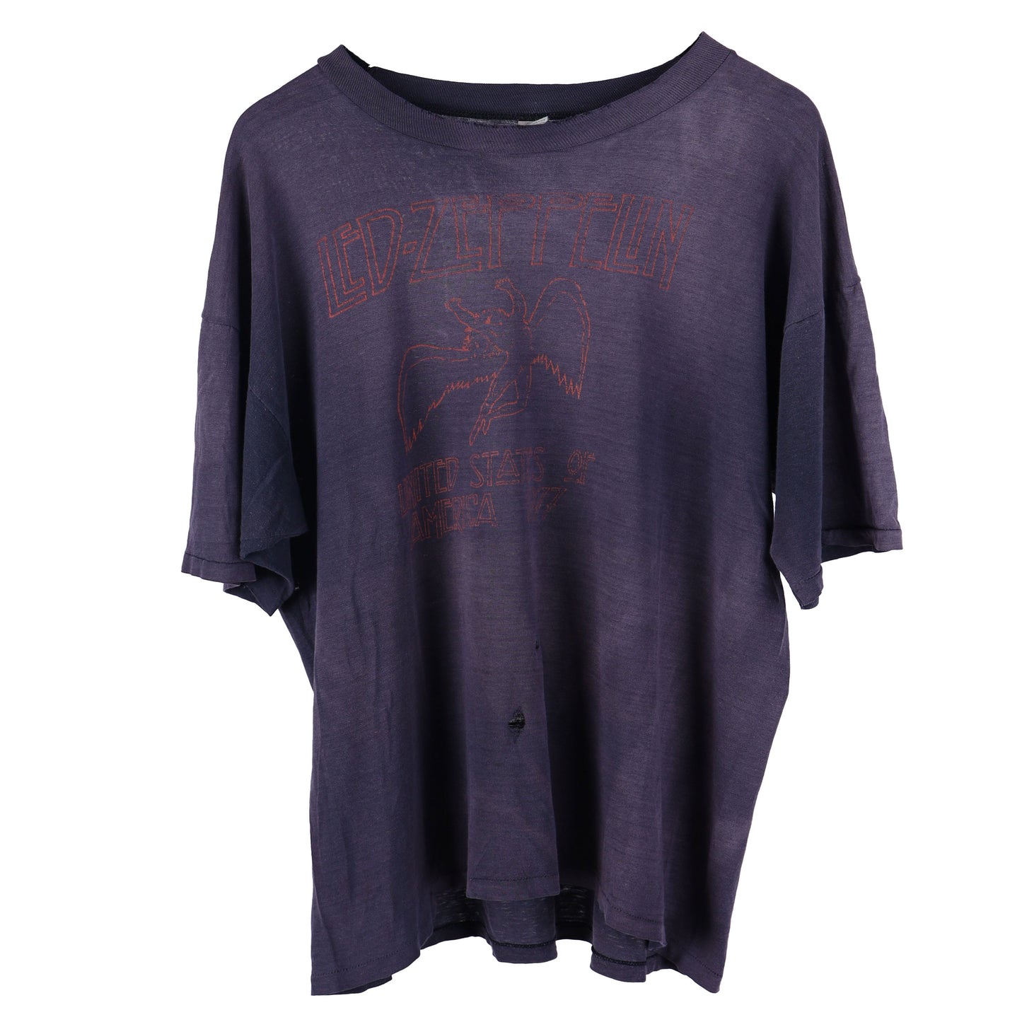 VINTAGE LED ZEPPELIN FADED PURPLE 1970S BAND T-SHIRT