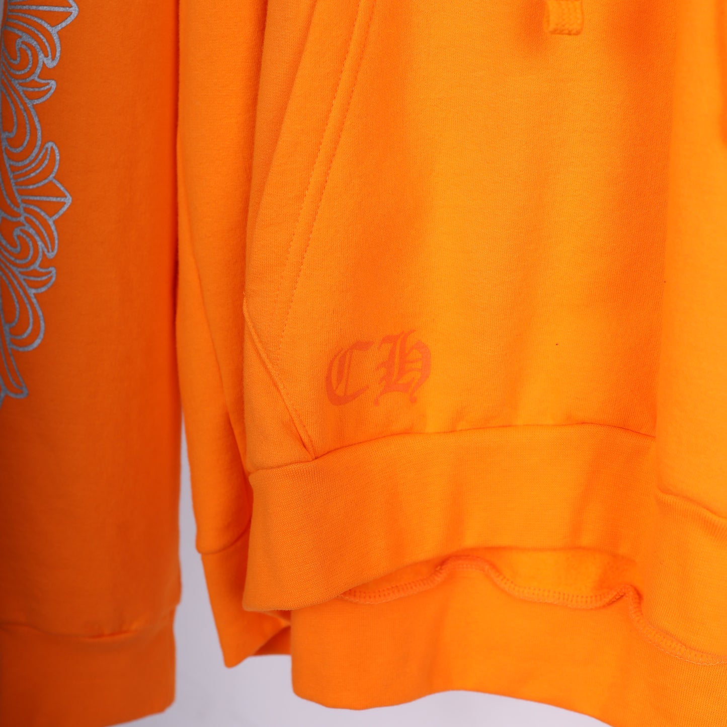 CHROME HEARTS ORANGE MIAMI MUSIC WEEK EXCLUSIVE HORSESHOE HOODIE