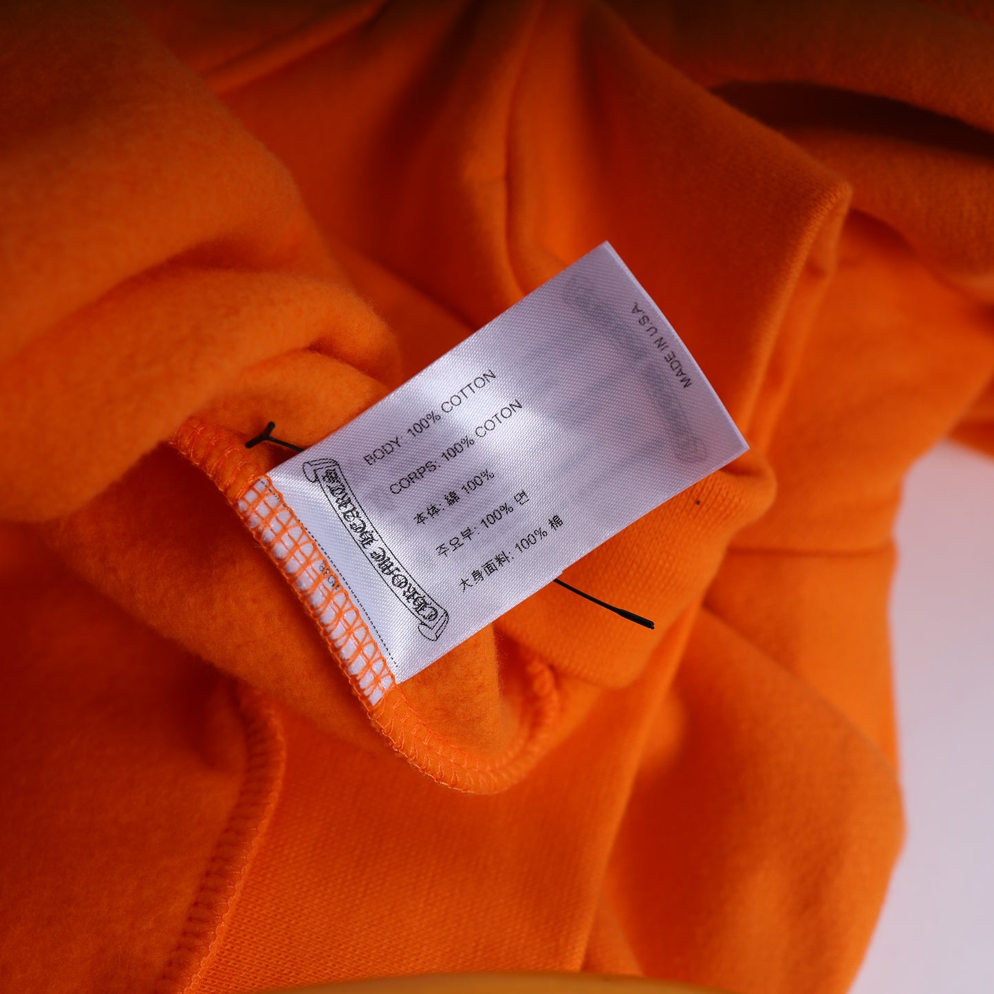 CHROME HEARTS ORANGE MIAMI MUSIC WEEK EXCLUSIVE HORSESHOE HOODIE