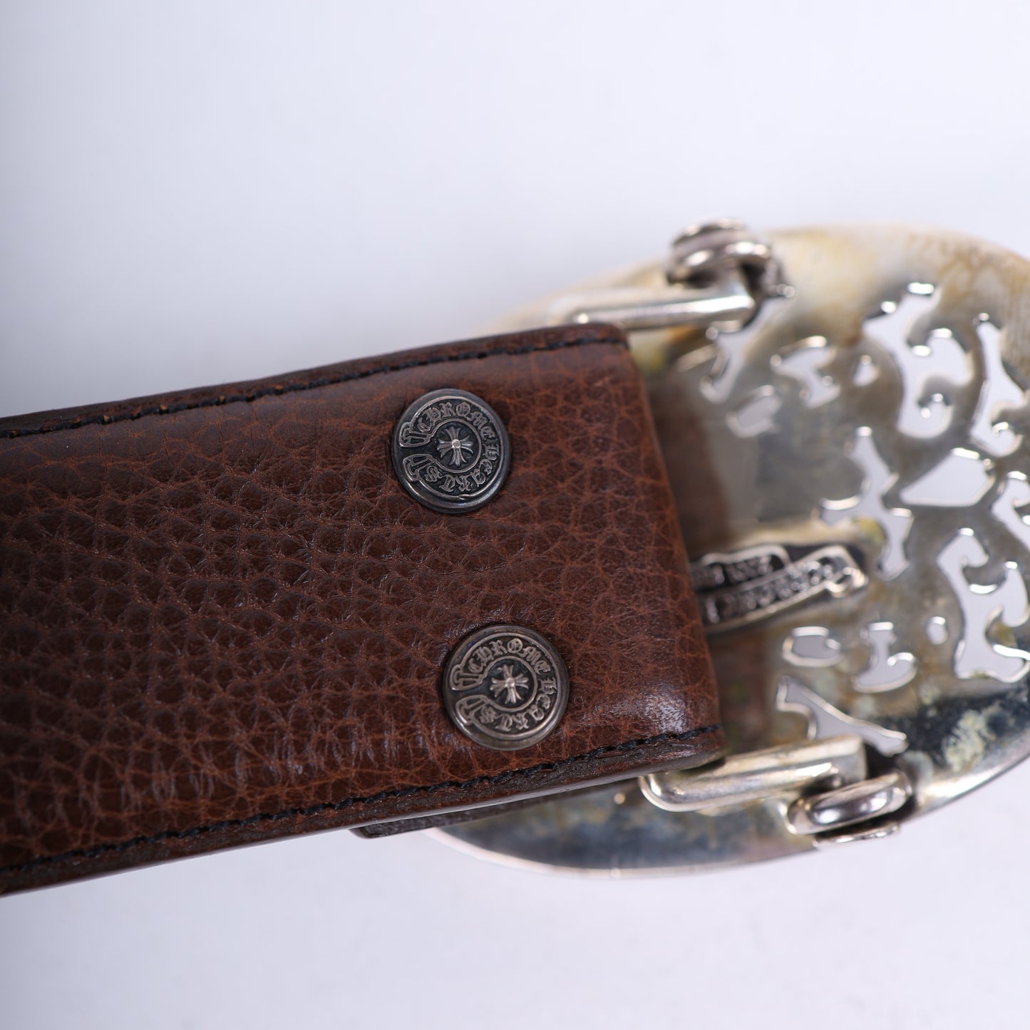 Chrome Hearts Star Oval Cross Brown Belt