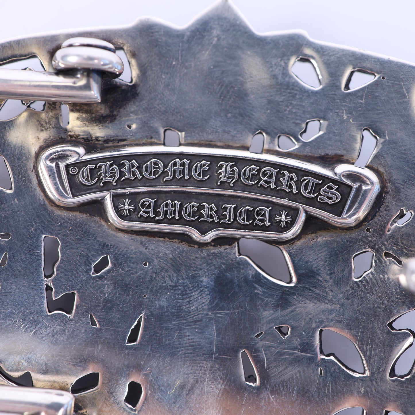 SILVER CEMETERY BUCKLE