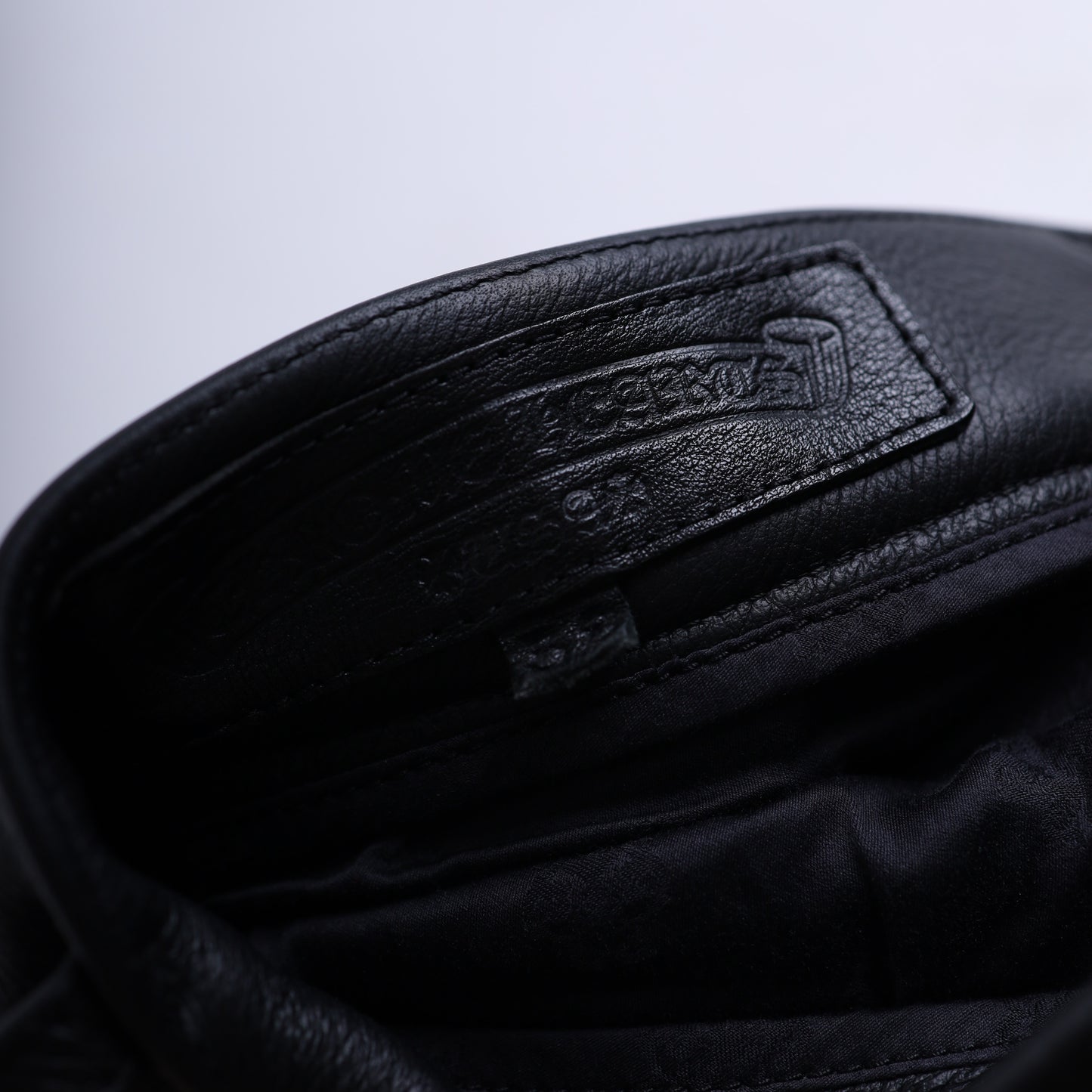 Chrome Hearts Heavy Leather Fleur Knee Pants