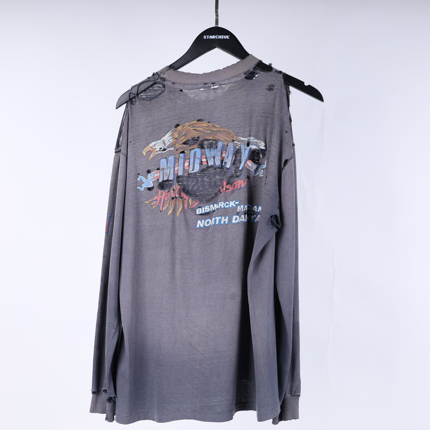 VINTAGE THRASHED FADED HARLEY LONG SLEEVE