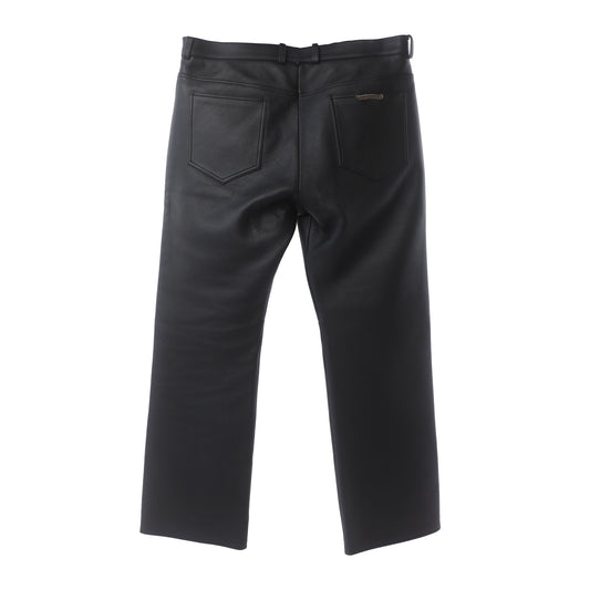 Chrome Hearts Heavy Leather Fleur Knee Pants