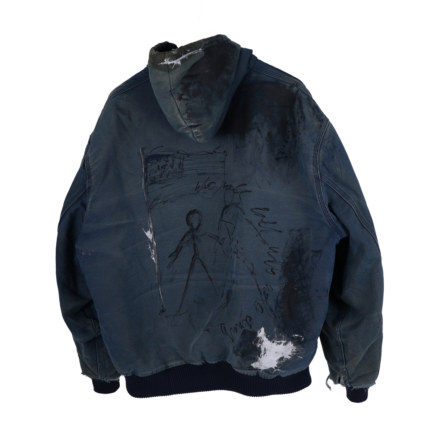 REB001 1 OF 1 HAND DRAWN FADED CARHARTT WORK JACKET