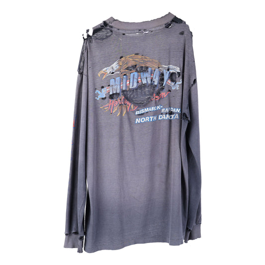 VINTAGE THRASHED FADED HARLEY LONG SLEEVE