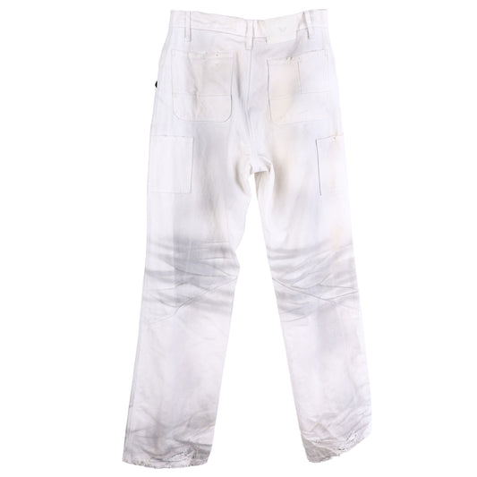 ALEXANDER DIGENOVA WHITE THRASHED PANTS