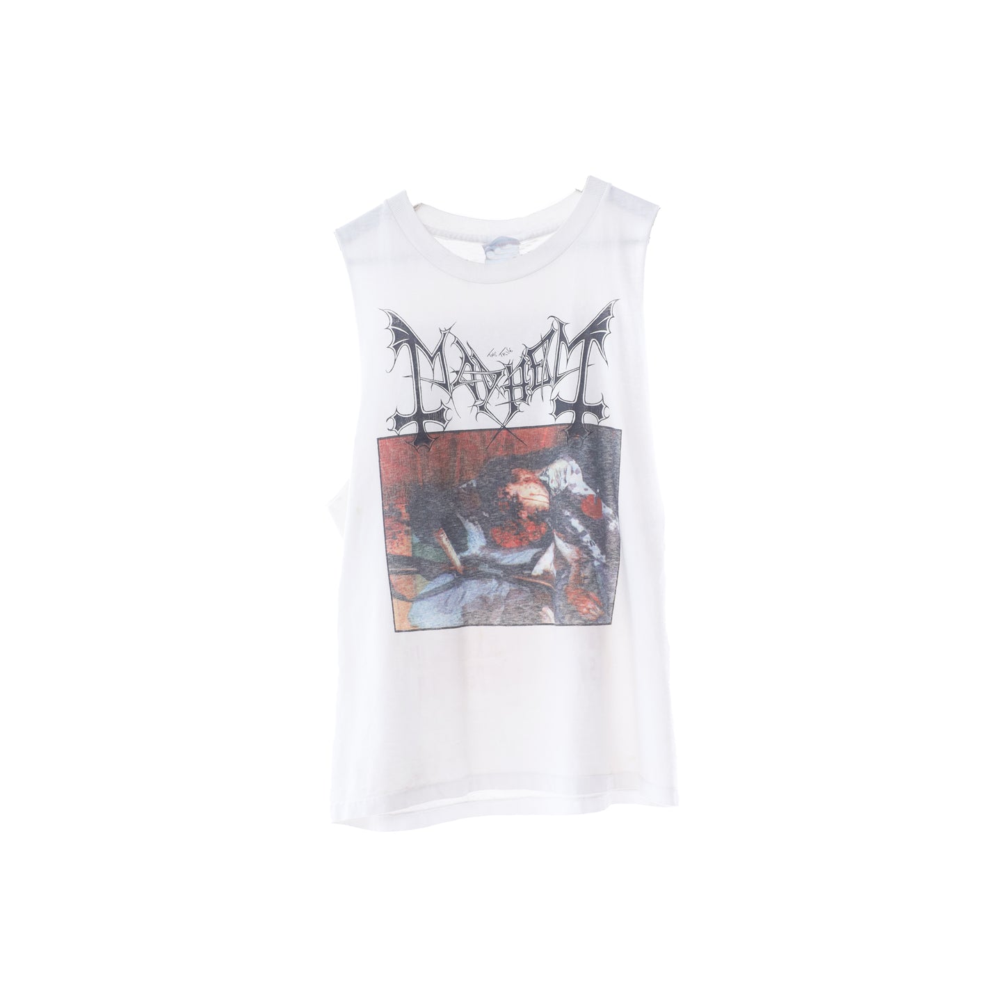 MAYHEM CUT OFF BLACK METAL TANK TOP