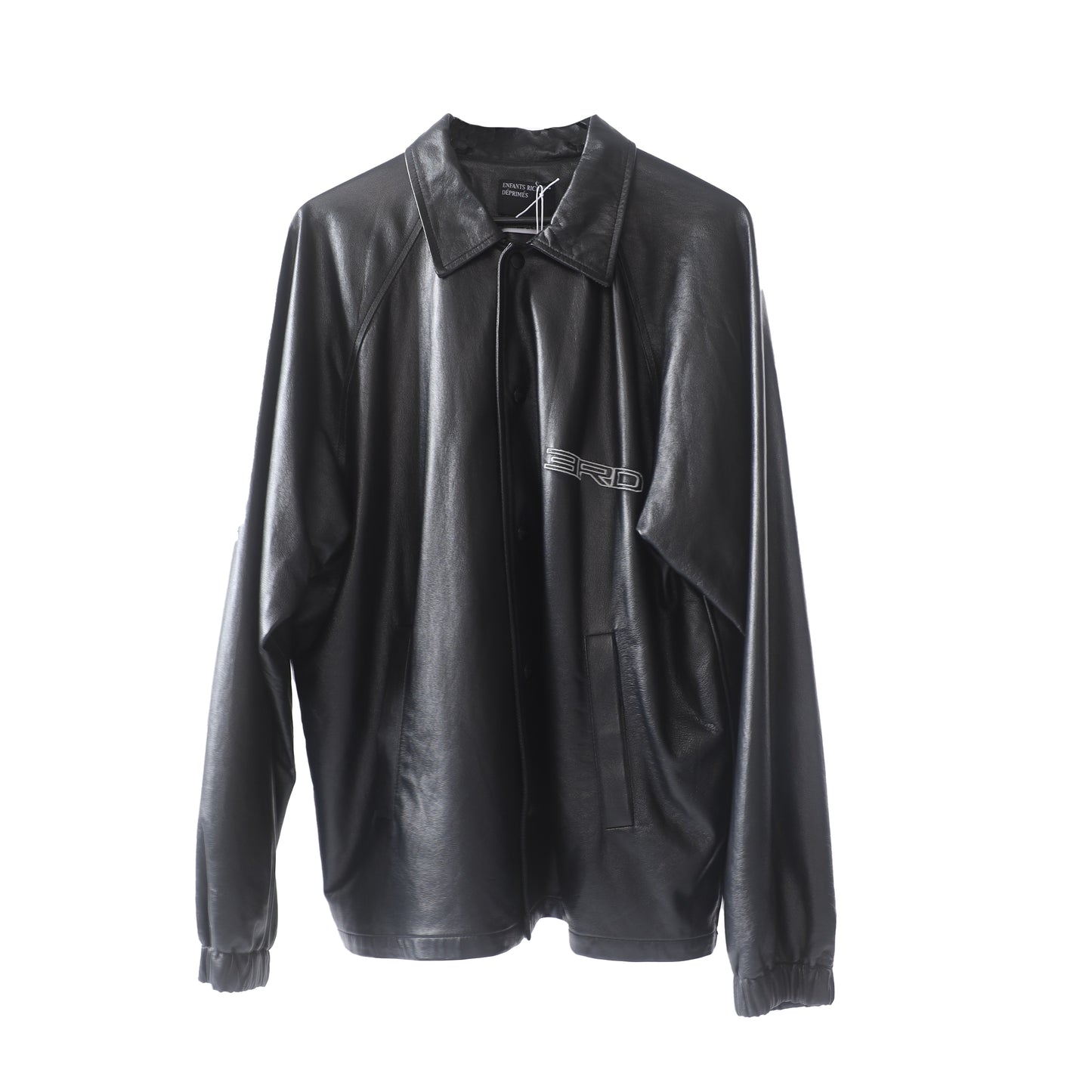 ERD Leather Techno Logo Coach Jacket XL