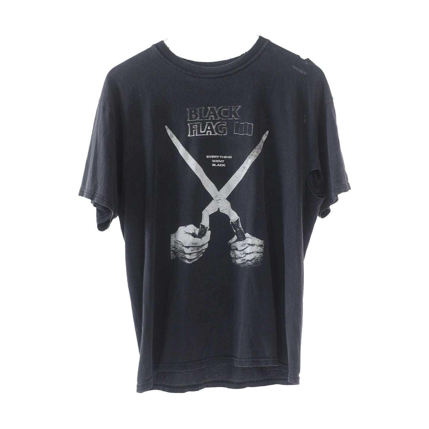 Black Flag 2000's Everything Went Black Faded Thrashed T-Shirt