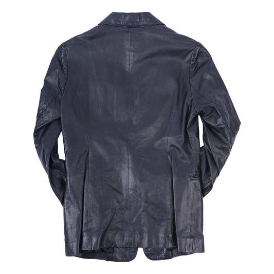 CHROME HEARTS VINTAGE LEATHER FLEUR ELBOW WOMENS BLAZER