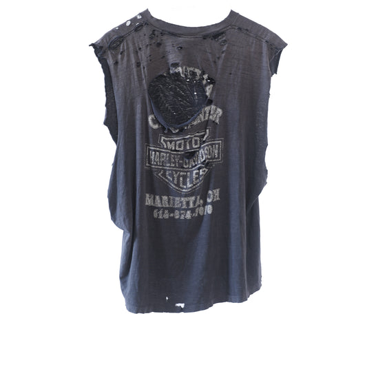 Vintage Thrashed Harley Davidson Tank V TWIN