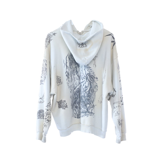 Balenciaga SS24 Tattoo Cream Hoodie