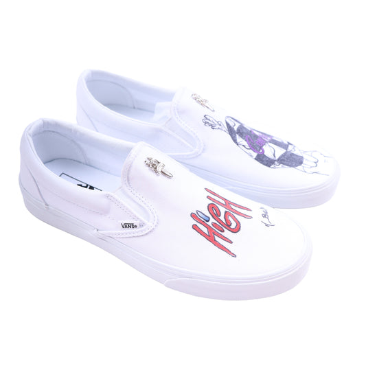 CHROME HEARTS X MATTY BOY HAND PAINTED VANS SLIP ONS