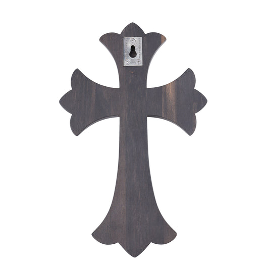 CHROME HEARTS EBONY CROSS WITH SILVER HARDWARE