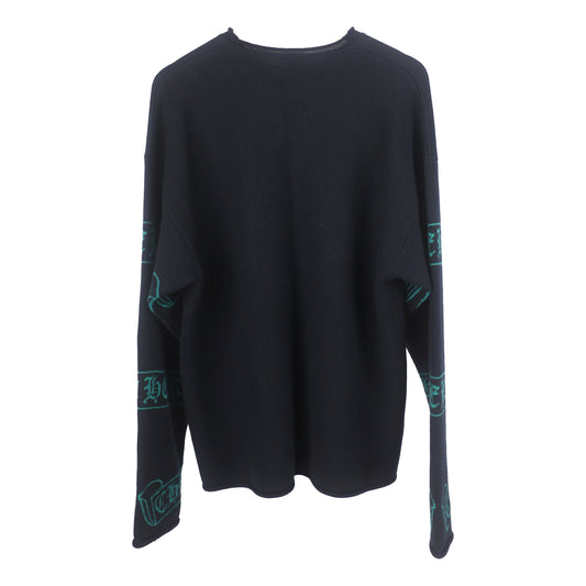 CHROME HEARTS GREEN CASHMERE SWEATER SIZE FREE/XL