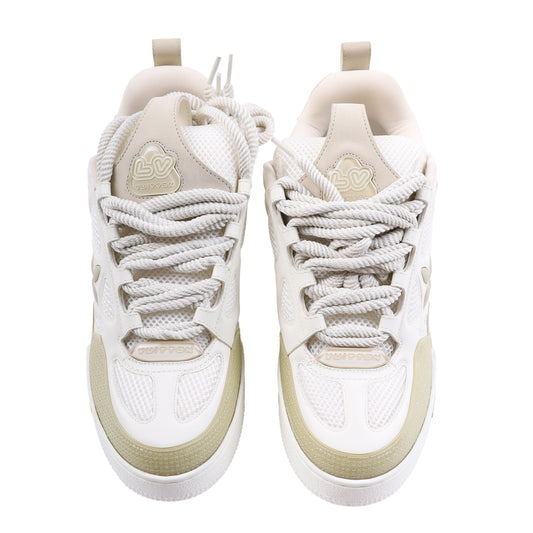 LOUIS VUITTON WHITE SKATER SNEAKERS SIZE LV 8