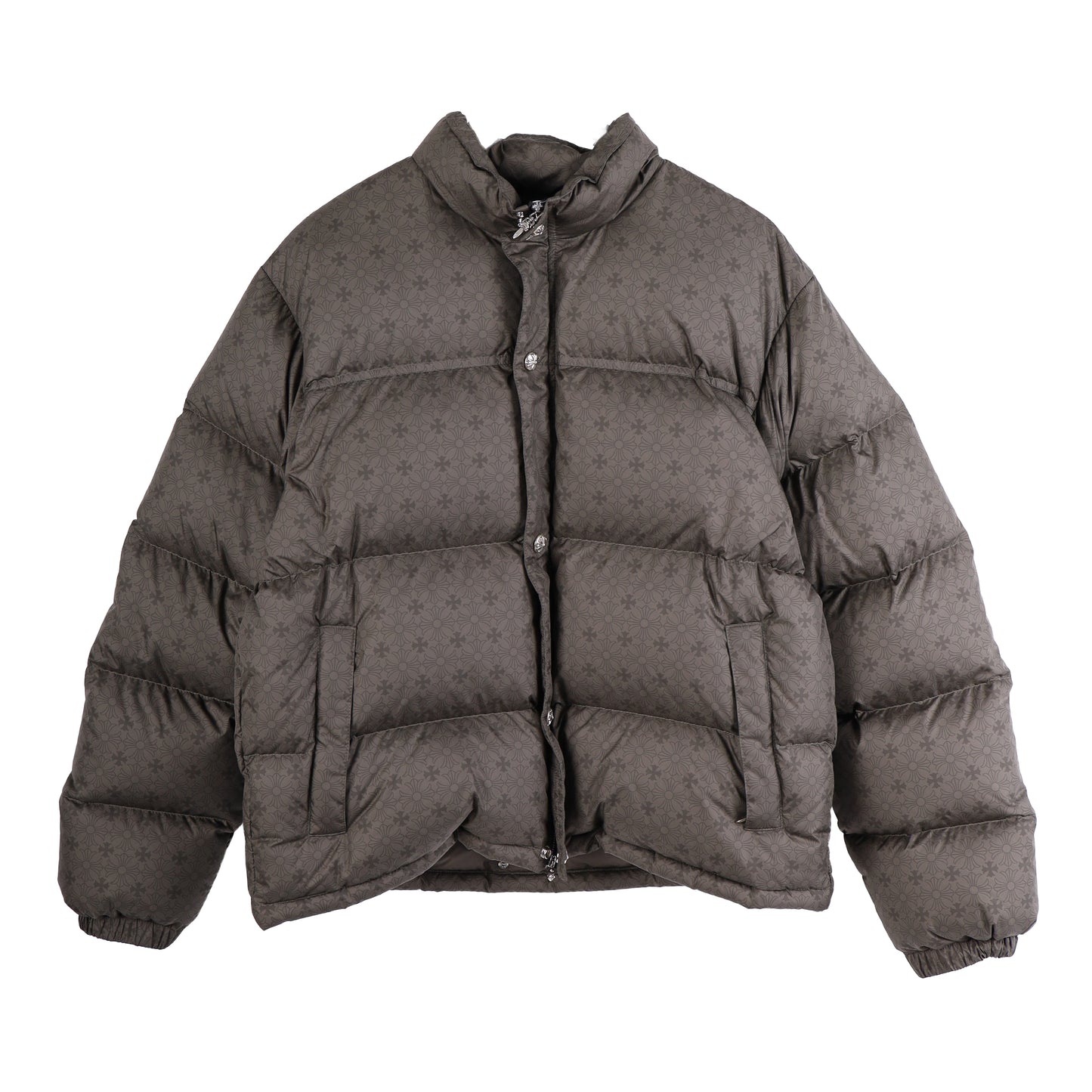 CHROME HEARTS ARMY GREEN OLIVE PLUS MONOGRAM DOWN PUFFER JACKET