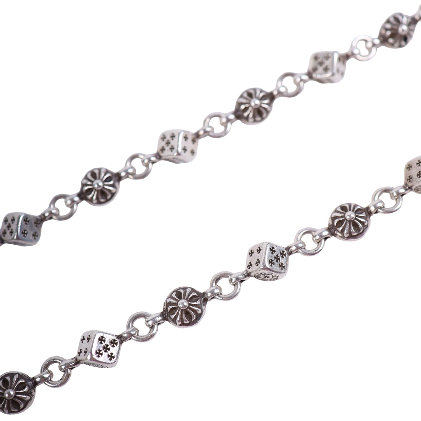 CHROME HEARTS DICE CROSS BALL WALLET CHAIN 26 LINK DOUBLE LOBSTER