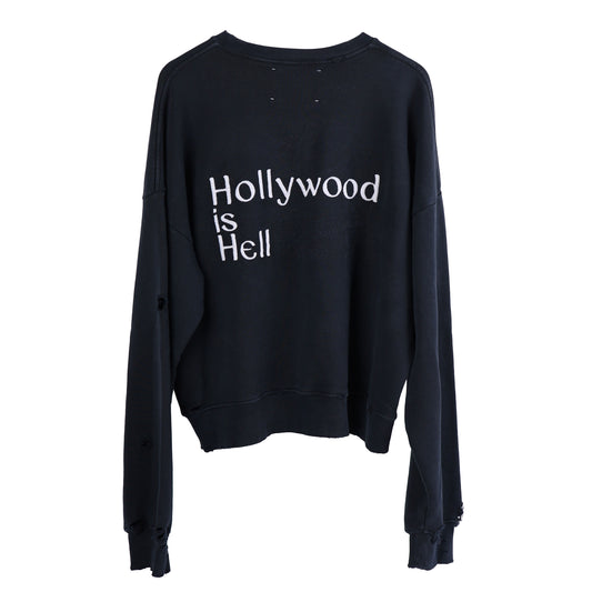 PALY HOLLYWOOD IS HELL CREWNECK SWEATER