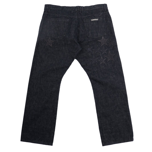 CHROME HEARTS STAR PATCH DENIM JEANS 38