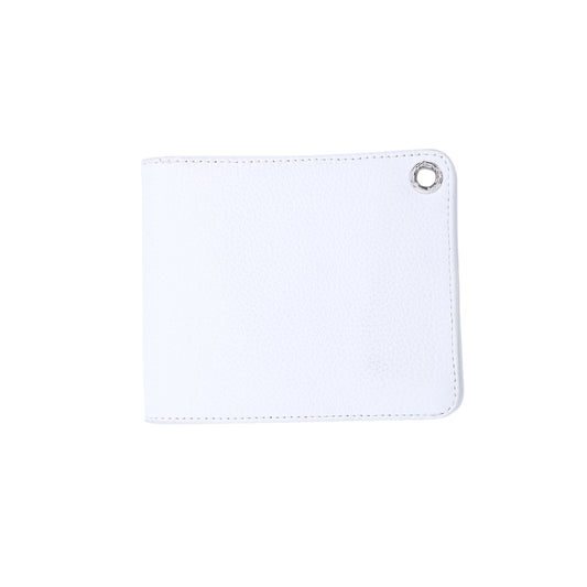 WHITE CHROME HEARTS BIFOLD HEART WALLET RHODIUM PLATED