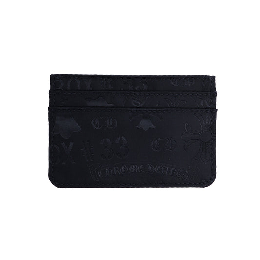 BLACK CHROME HEARTS NYLON STENCIL CARD HOLDER