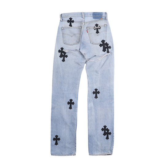 BLACK CROSS PATCH 501 LEVI'S DENIM