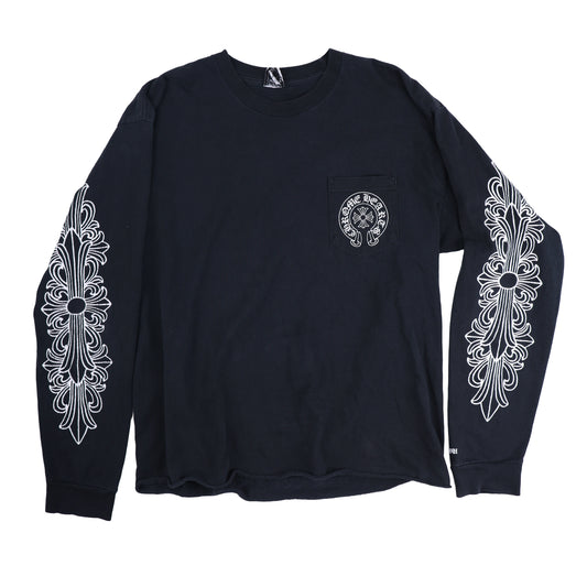 SMOKED VINTAGE FLORAL SLEEVE NYC LONG SLEEVE T-SHIRT