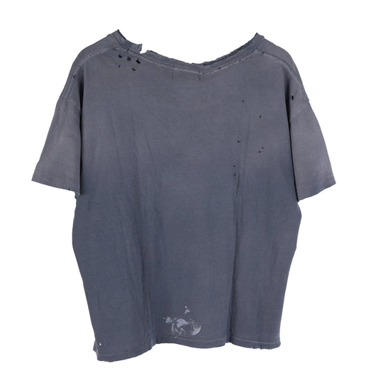 ERD GREY PAINTED LOGO TSHIRT SZ L