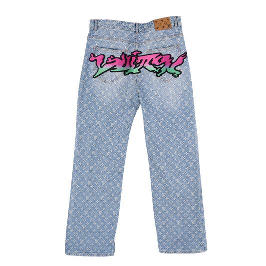 LOUIS VUITTON GRAFFITI DENIM SZ 33