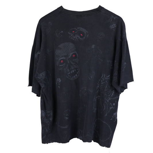 VINTAGE LIVE FAST DIE YOUNG SKULL T-SHIRT