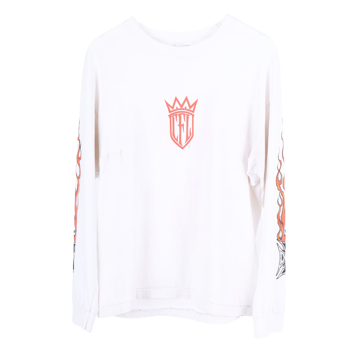 VINTAGE WHITE WEST COAST CHOPPERS WCC FLAME LONG SLEEVE