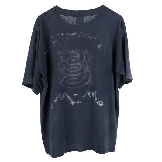 VINTAGE THRASHED FADED METALLICA BLACK ALBUM TOUR T-SHIRT