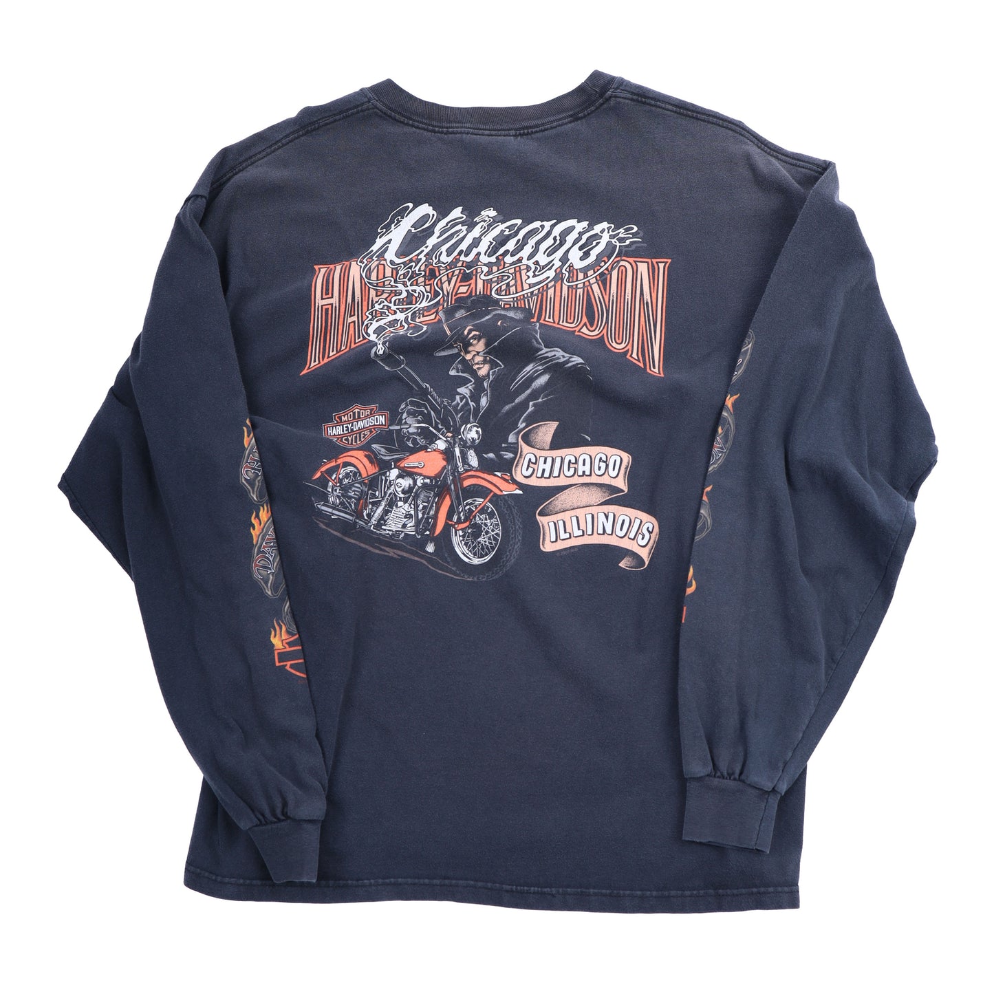 CHICAGO HARLEY DAVIDSON FLAME LONG SLEEVE
