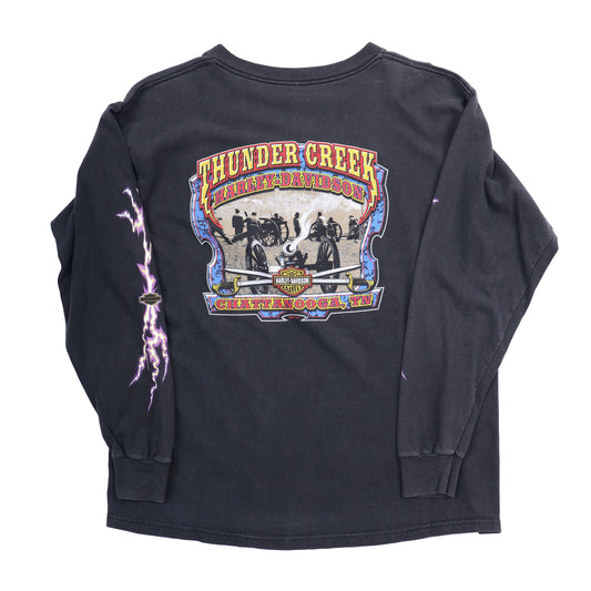 VINTAGE PURPLE LIGHTNING EAGLE HARLEY T-SHIRT