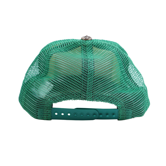 CHROME HEARTS GREEN MESH HOLLYWOOD TRUCKER HAT