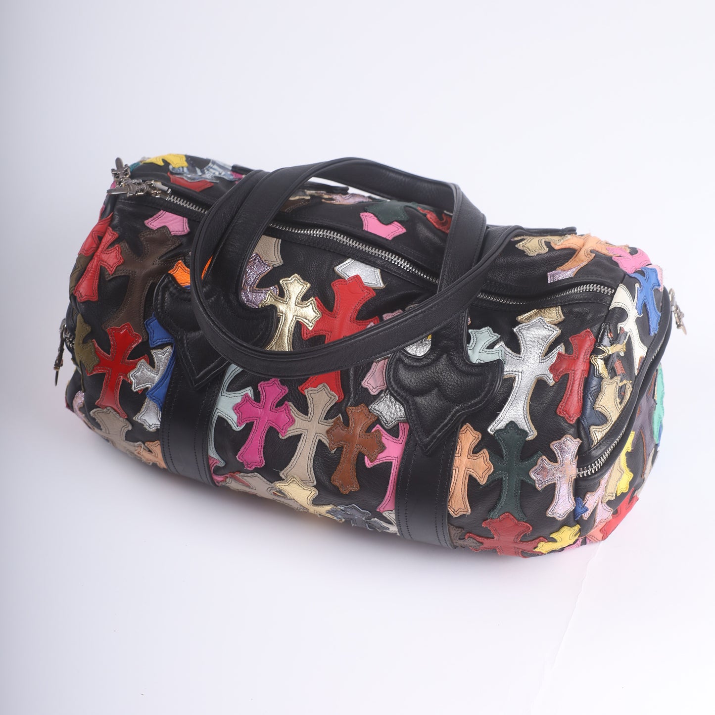 Chrome Hearts CH Multicolor Mini Cross Patch Duffle Bag