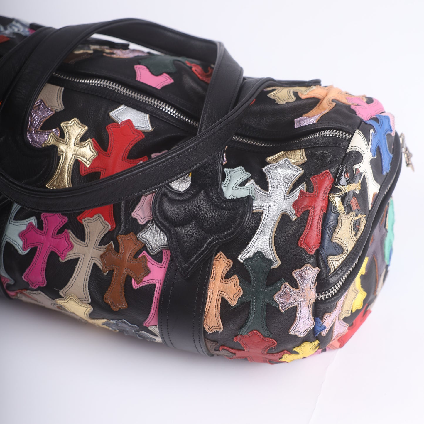 Chrome Hearts CH Multicolor Mini Cross Patch Duffle Bag